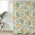 thumbnail image 3 of Shower Curtain, Vintage Farm Plant Leaves Waterproof Shower Curtain Set with Hooks for Bathroom Showers,Stalls and Bathtubs,72x84In Retro Brown Green Botanical, 3 of 8