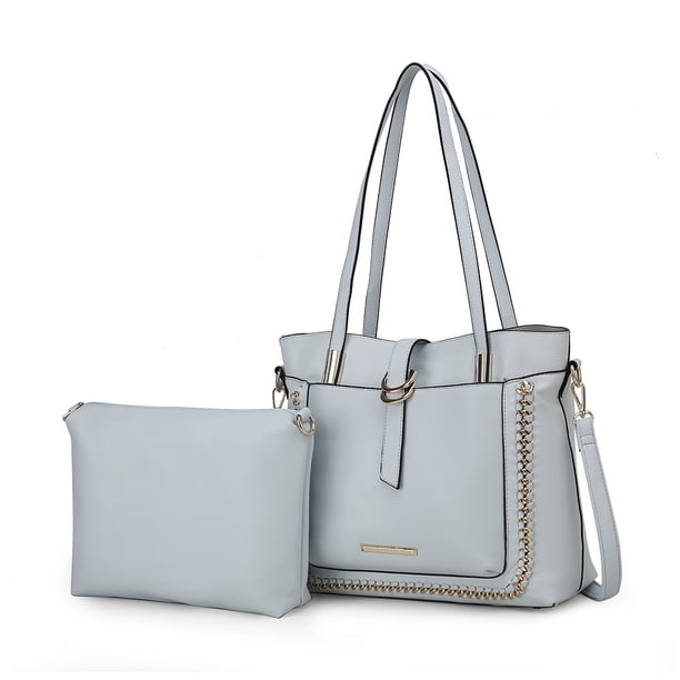 Bolso de hombro MKF Collection By Mia K Raya con bolsa bandolera de cuero vegano dorado