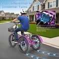 thumbnail image 2 of MOONCOOL TK1 Folding Electric Tricycle for Adults,48V 14.5Ah Removable battery, Peak 1000W Motor, 20" Fat Tire Step-Thru 3 Wheel Electric Bicycle W/ Mirrows Kit, 2 of 10