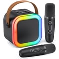 thumbnail image 1 of Máquina de karaoke Kinglucky Mini para niños con 2 micrófonos inalámbricos, 1 of 7