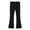 00#Black593, variant on Lullu Girls Ruffle Flared Leggings Casual Pull On Skinny Stretch Pants, Black, Sizes 4-16