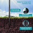 thumbnail image 3 of Bird Feeder Pole 92 Inch True Heavy Duty Birdhouse Pole with Squirrel Proof Baffle for Outdoor, Adjustable Bird Feeder Stand with 4 Shepherds Hook Mental Tray for Garden Attracting Wild Birds, 3 of 6