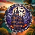 thumbnail image 3 of Halloween Sun Catcher Spooky Stained Round 2D Acrylic | Window Sun Catcher for Door Entrance Wall Tree Branch Balcony Porch Garden Living Room Bedroom B, 3 of 8