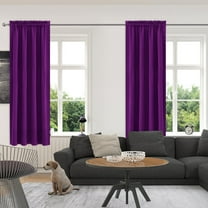 Fmbmuo Window Curtains Purple Thermal Insulation 71.6x41.7 Inch Blackout Decor Polyester Rod Pocket Modern Curtain Sets for Kitchen Windows