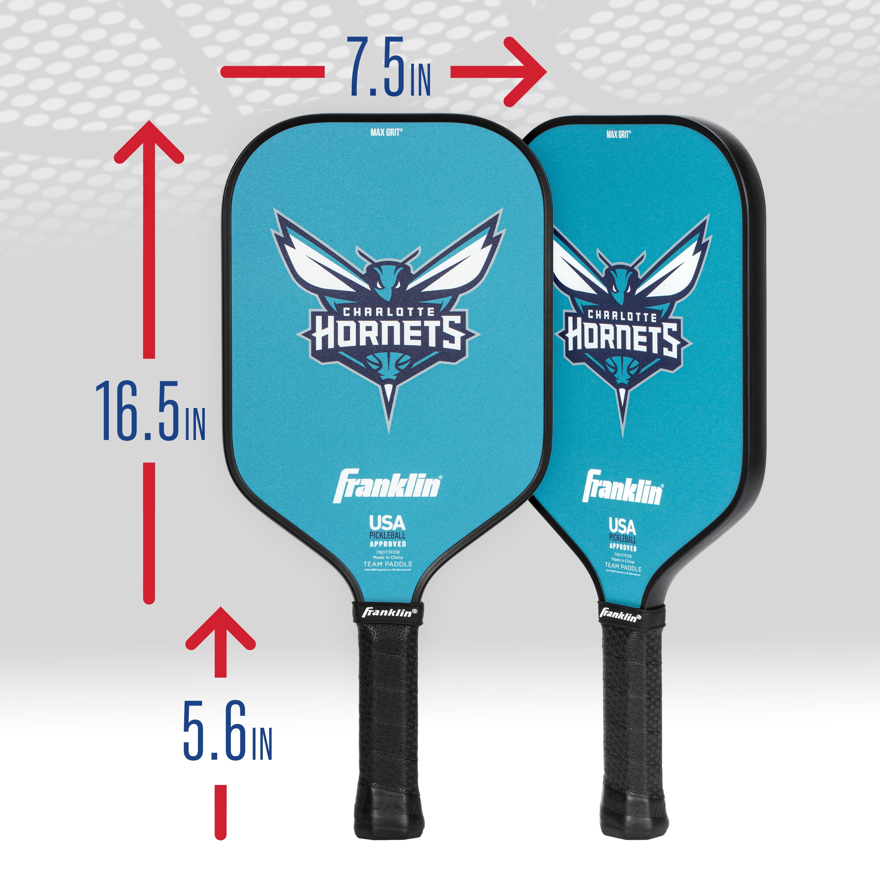 Franklin Sports NBA Charlotte Hornets Pickleball Paddle - Official NBA Team Pickleball Paddles - USAP (USAPA) Approved Premium Quality Pickleball Paddles - Authentic Team Logos + Colors