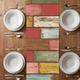 thumbnail image 4 of Table Runner 48 Inches Long for Kitchen Dining, Nautical Anchor Dresser Scarf Farmhouse, Dining Table Decorations for Wedding/Parties, Country Vintage Colorful Wooden Plank 13 x 48 In, 4 of 8