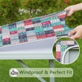 thumbnail image 6 of Blue Boho Pioneer Flower Patchwork Pattern Square Fitted Tablecloth with Elastic Edge,Square Table Cover,Washable Elastic Table Cover for Home Kitchen Party Decor 34"x34", 6 of 6