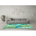 thumbnail image 3 of Ahgly Company Indoor Rectangle Animal Turquoise Blue Traditional Area Rugs, 2' x 3', 3 of 4