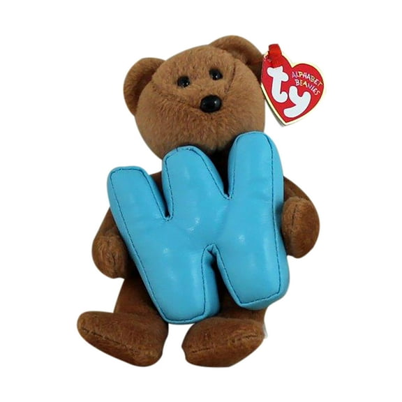 Ty Beanie Baby: W the Bear - Alphabet Beanie | Stuffed Animal | MWMT
