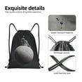 thumbnail image 4 of Honeii Astronaut Sitting On Mercury Planet Print Drawstring Backpack,Drawstring Bags String Backpack Gym Cinch Sack Backpack Sport Bag Draw-Medium, 4 of 6
