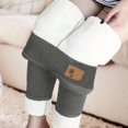 thumbnail image 4 of Pantalones de yoga de invierno de talle alto, entrenamiento térmico cálido, polainas de invierno, entrenamiento de color sólido en casa, 4 of 5