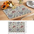 thumbnail image 6 of Boho Floral Placemats Set of 2 Farmhouse Retro Botanical Vine Flowers Place Mats Indoor Wipeable Table Mats Washable Cloth Dining Table Placemats for Kitchen Holiday Party Home Decor 13x19 Inch, 6 of 9