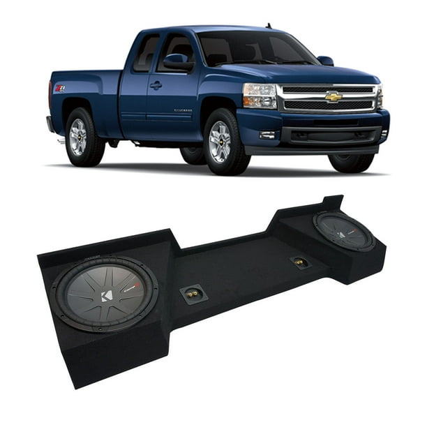 0713 Chevy Silverado Ext Cab Truck Kicker CompR CWR12 Dual 12" Sub Box