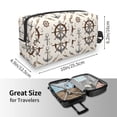 thumbnail image 4 of Goofa Anchors with Rope Printed Toiletry Bag with Handle,Large Capacity Travel Makeup Cosmetic Bag for Women, Carry on Airport Airline Compliant Bag, 4 of 9