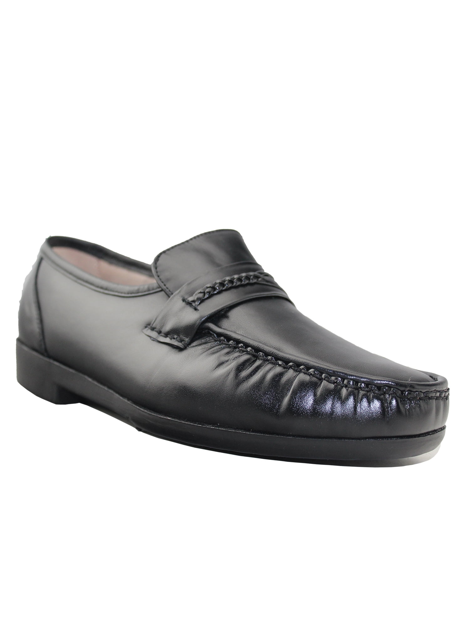 Tanleewa Mens Moc Leather Shoes Casual Dress Shoes Walking SlipOn Loafers Shoe Size 7 Adult