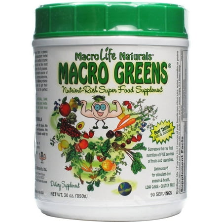 Macro Greens Nutrient-Rich Super Food Supplement, 30 (Best Nutrient Rich Foods)