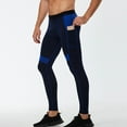thumbnail image 6 of dzxyzu Men's Compression Pants Leggings Tights with Pockets Sports Baselayer Athletic Tights Pants for Basketball Running Navy, 6 of 10