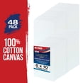 thumbnail image 2 of U.S. Art Supply 8 X 10 inch Professional Artist Quality Acid Free Canvas Panel Boards for Painting Value Pack of 48 (1 Full Case of 48 Single Canvas Board Panels), 2 of 6
