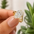 thumbnail image 3 of vylahjewellery Split Shank Ring, Teardrop Solitaire Engagement Ring for Women, 14K Yellow Gold Vermeil Wedding Bands for Pear Shaped Rings, 3 of 8