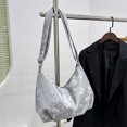 thumbnail image 6 of Beautynvta Trendy Leather Crossbody Bag for Women, Shoulder Handbag with Adjustable Strap, Casual Bag Crossbody Purse for Travel, Silver, 6 of 6