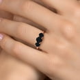 thumbnail image 4 of Gem Stone King 18K Rose Gold Plated Silver Black Onyx Engagement Ring for Women | 1.75 Cttw | Round 6MM | Gemstone December Birthstone | Size 5, 4 of 6