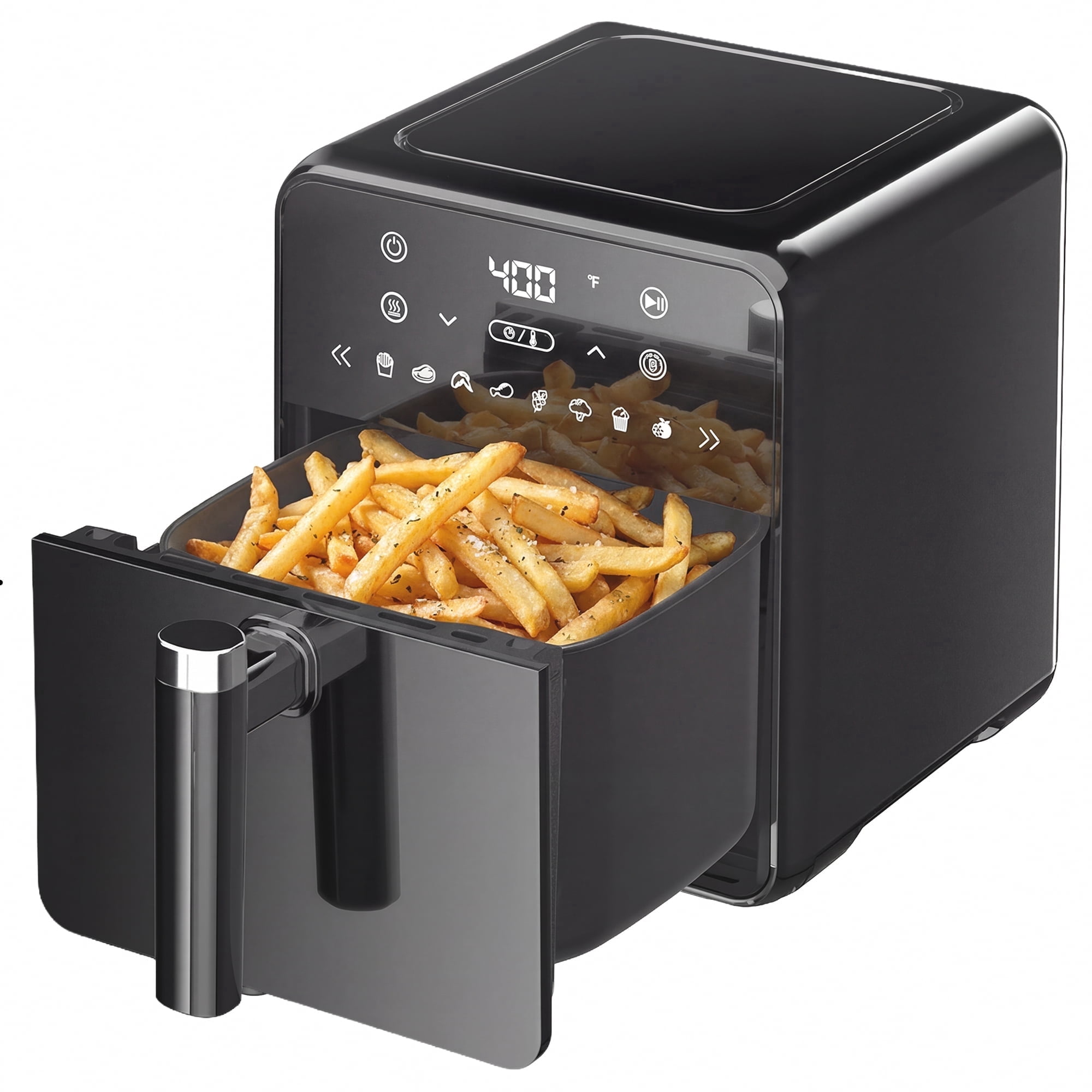 WiseStone 4.3QT Air Fryer, 8-in-1 Electric Hot Oven with Digital LED Touchscreen, Portable Smart Air Fryer for Kitchen, Black