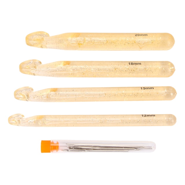 Professional Crochet Hook,4 Sizes Large Crochet Big Crochet Hooks Crochet Needle Set Ultimate Reliability