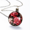 thumbnail image 6 of Roses Necklace Personalized Custom Photo Round Pendant Adjustable Stainless Steel Necklaces with Gift Box for Men Women Mothers Valentine's Jewelry Gift, 6 of 6