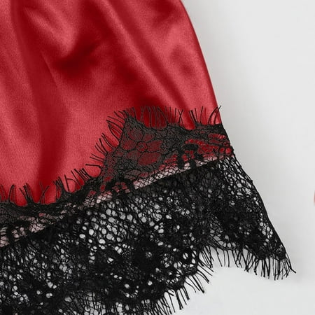 

Women Satin Lace Bra Sexy Lingerie Underpant Siamese Sleepwear Bodysuit Babydoll womans pajamas womans pajamas pajamas women