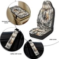thumbnail image 6 of Xixirimido Automotive Seat Covers for Cars Trucks and SUVs Car Seat Covers for Front Seats with Car Seatbelt Covers & Armrest Box Cover, Set of 5, Hunting Deer Retro US Flag, 6 of 8