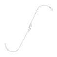 thumbnail image 1 of Precious Stars Sterling Silver Sideways Feather Charm Anklet- 9 Inches Long With 1 Inch Extension, 1 of 3