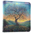 thumbnail image 2 of Leather Cover Photo Album 80 Pockets 4x6 Photos Bookshelf Picture Album Whimsical Tree Of Life, 2 of 9