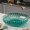 thumbnail image 6 of Sulgyt Crystal Bowl Plastic Transparent Dried Fruit Dish, Snack Candy Plate, Salad Bowl, Home Storage Tray Decor (Mint Green), 6 of 6