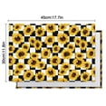 thumbnail image 6 of Black White Checker Sunflower Pattern Summer Placemats Table Placemats Set Of 4-Linen Kitchen Washable Placemats Table Mats 11.8"x17.7" Non-Slip Heat Resistant, 6 of 6
