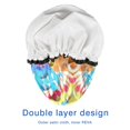 thumbnail image 4 of Shower Caps,Colorful Tie Dye Pattern Waterproof Shower Cap for Women 4 Pieces,Double Reusable Hair Cover for Shower PEVA Elastic Stretch Hem, 4 of 7