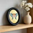 thumbnail image 2 of Oval Solid Wood Picture Frame, Whimsical Animal Art Print Tabletop Wall Decor Multi Design Option for Living Room Bedroom Home Decoration, 2 of 6