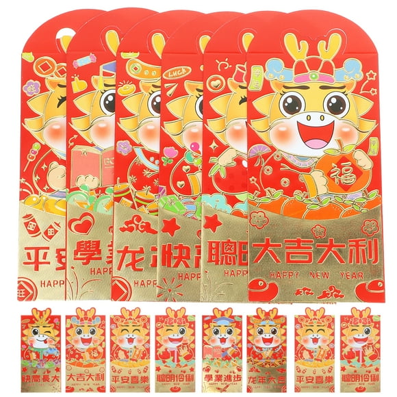 24pcs Chinese Style Red Envelopes Paper Red Envelopes Money Storage Packets Envelopes