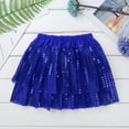 thumbnail image 6 of ZDHoor Girls Glittery Sequined Dance Tutu Skirt Hip Hop Latin Jazz Prom Dance Stage Performance Blue 10-12, 6 of 8