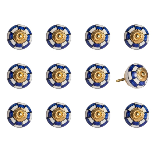 KNOB-IT VINTAGE HANDPAINTED CERAMIC KNOBS (12-Pack) K3514