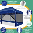 thumbnail image 6 of COBIZI 10x20 Heavy Duty Pop up Canopy with Mosquito Net,Instant Outdoor Shelter Large Canopy Tent for Outside,Gazebo with Mesh Sidewalls for Party,Backyard,Camping,Dark Blue, 6 of 10