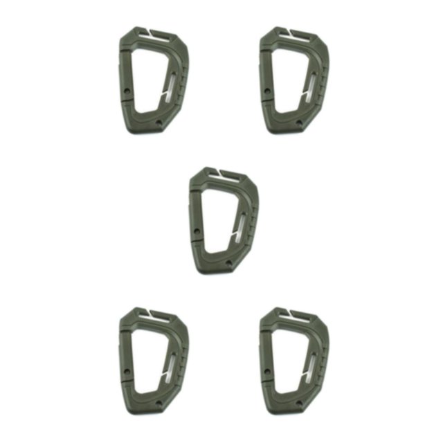 Soidarity Mosquetones de plástico para exteriores en forma de D, hebilla para acampar, gancho de clip, llavero a presión, conector de anillo Type2 NO2