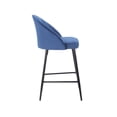 thumbnail image 5 of Porthos Home  Freya Velvet and Metal Counter Stools (Set of 2) Blue, 5 of 5