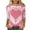 AL, variant on Horkkom Valentines Shirts for Women, Crewneck Heart Print Graphic Tees, 3/4 Length Sleeve Heart Top L, Gifts for Women