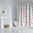 thumbnail image 3 of Hummingbird Floral Garden Shower Curtain – Watercolor Botanical Design, 72x84 Inches, 3 of 5
