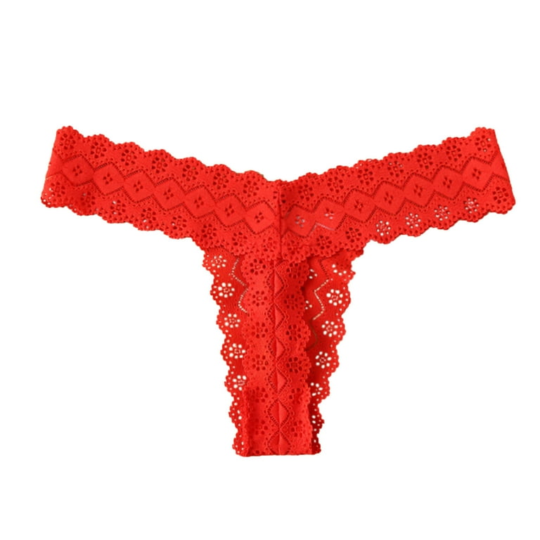 Pimfylm Cotton Thongs Womens Period Leakproof Underwear Postpartum  Menstrual Panties Incontinence Protective Briefs Red Small 