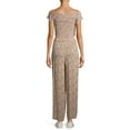 thumbnail image 3 of No Boundaries Juniors' Smocked Top and Wide Leg Pants Set, 3 of 6