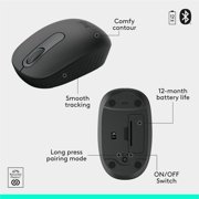 Logitech MK250 Bluetooth Wireless Mouse and Keyboard Combo: Fast & Easy Connectivity, Compact Wireless Keyboard, Ambidextrous Mouse (Graphite)