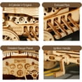 thumbnail image 3 of Kit de maquetas de rompecabezas para coche de madera a escala 1:16 - HUOGUO, 3 of 5