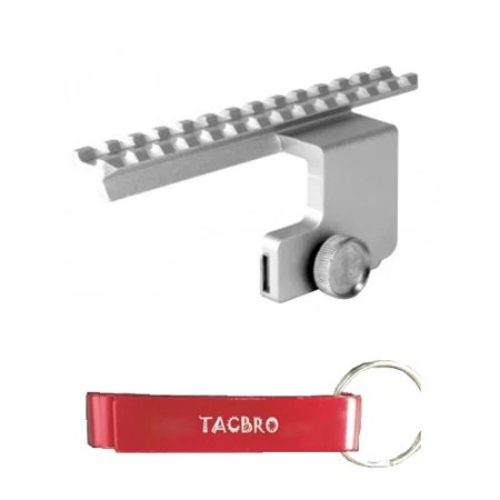 TACBRO SILVER RUGER MINI-14 / MINI-30 SIDE MOUNT with One Free TACBRO Aluminum Opener(Randomly Selected (Best Ruger Mini 14 Scope)