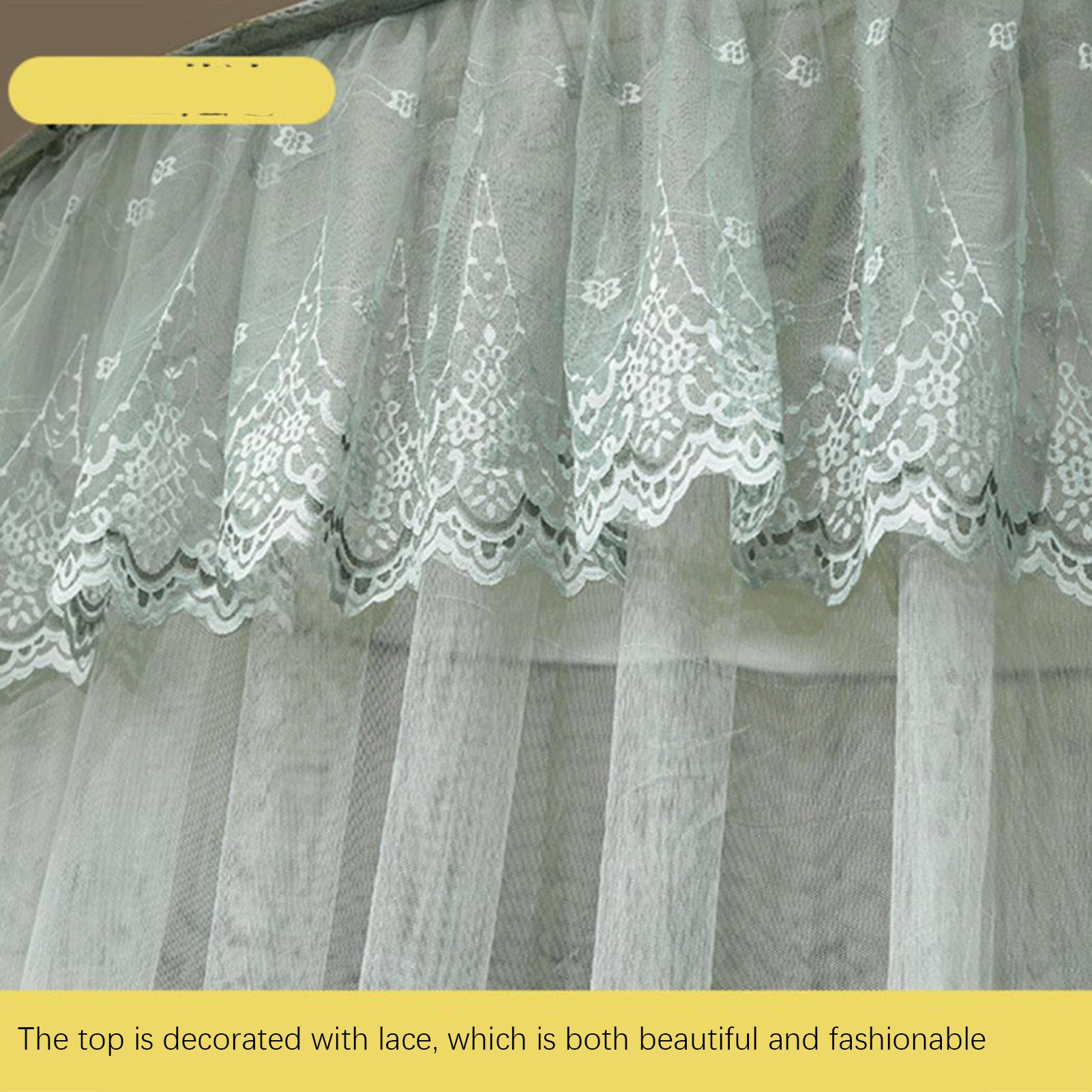 Girls Mosquito Net for Bed Large Dome Hanging Bed Net Curtain Bed Canopy Lace Tent Bedding, for 1.2M - 1.8M Bed Universal Size